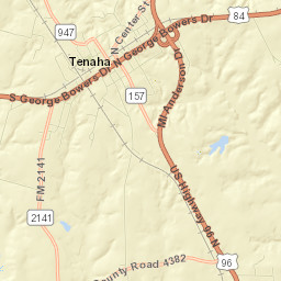 Tenaha Street Map