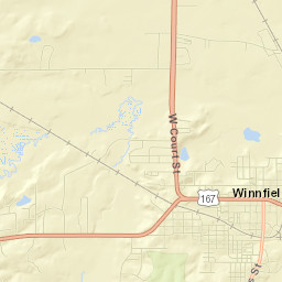 Winn Parish Street Map