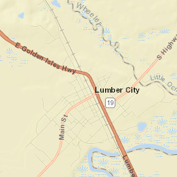 Lumber City Street Map