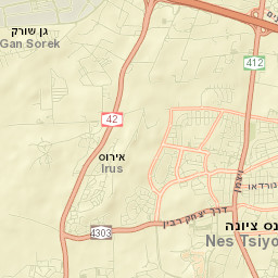 Ness Ziona Street Map