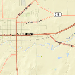 Comanche Street Map