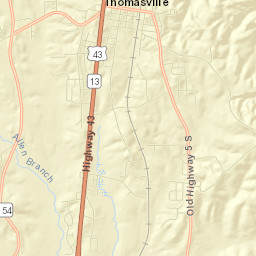 Thomasville Street Map