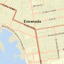 Ensenada Street Map