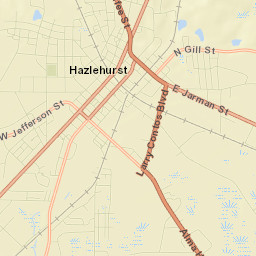 Hazlehurst Street Map