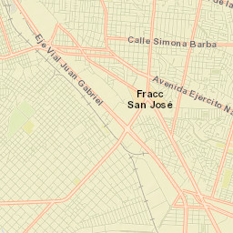 Juárez Street Map