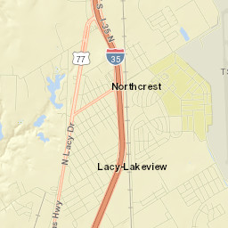 Interstate 35 Frontage Road & Interstate 35 Street Map