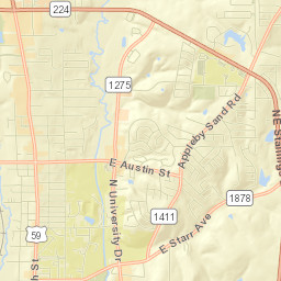 Nacogdoches County Street Map
