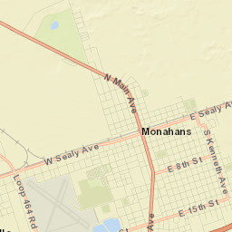 Monahans Street Map