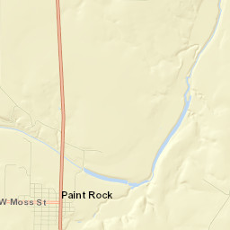 Paint Rock Street Map