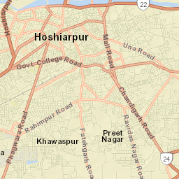Hoshiarpur Street Map