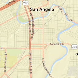 336-378 Rio Concho Drive, San Angelo, TX Street Map