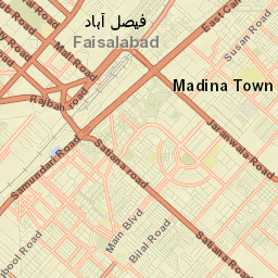 Faisalabad Street Map
