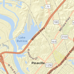 D, LA, USA Street Map