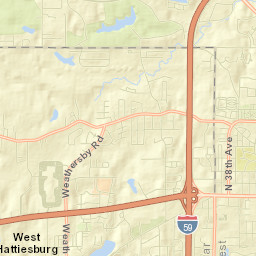 West Hattiesburg Street Map
