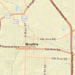 Moultrie Street Map