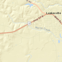 Leakesville Street Map