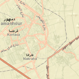 Damanhūr Street Map