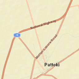 Pattoki Street Map