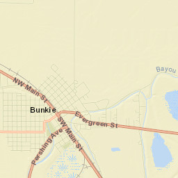 Bunkie Street Map