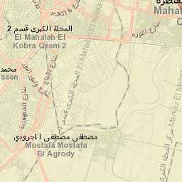 Al Maḩallah al Kubrá Street Map