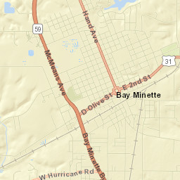 Bay Minette Street Map