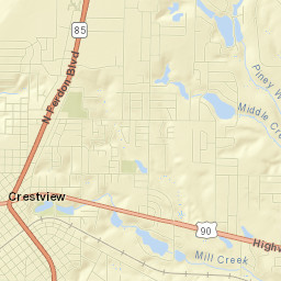 Crestview Street Map