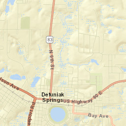 DeFuniak Springs Street Map