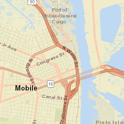 Mobile, Alabama Street Map