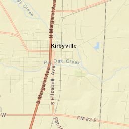 Kirbyville Street Map