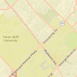 University Drive, Texas A&M University Street Map