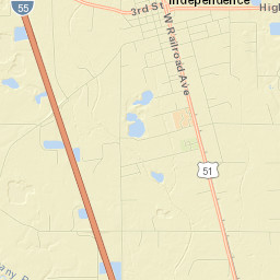 509-523 West Railroad Avenue, Independence Street Map