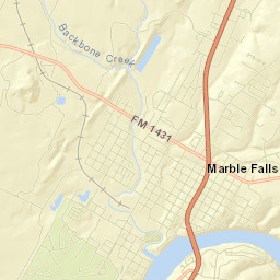 Marble Falls Street Map