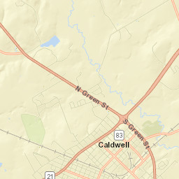 Caldwell Street Map