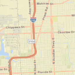 300-372 North Acadian Throughway, Baton Rouge Street Map