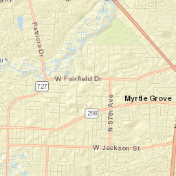Myrtle Grove Street Map