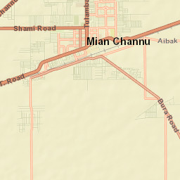 Mian Channun Street Map