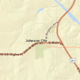 Johnson City Street Map