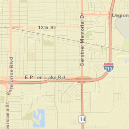 Lake Charles Street Map
