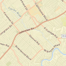 Lafayette Parish Street Map