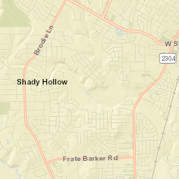 Shady Hollow Street Map