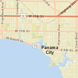 Panama City Street Map