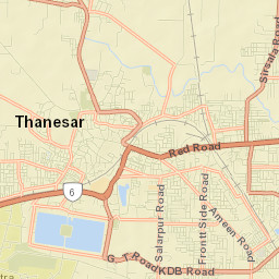 Thanesar Street Map