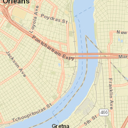 New Orleans, Louisiana Street Map
