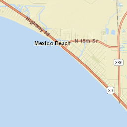 Mexico Beach Street Map