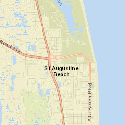 Saint Augustine Beach Street Map