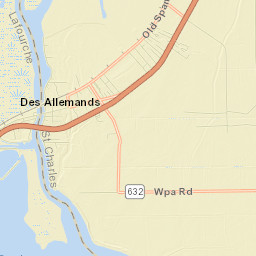 Des Allemands Street Map
