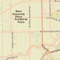 West University Place Street Map