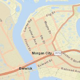 Morgan City Street Map