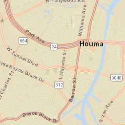 Houma Street Map