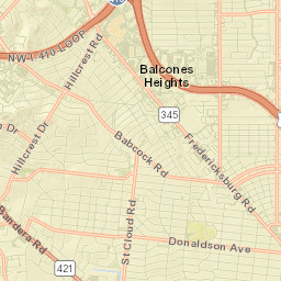 Balcones Heights Street Map